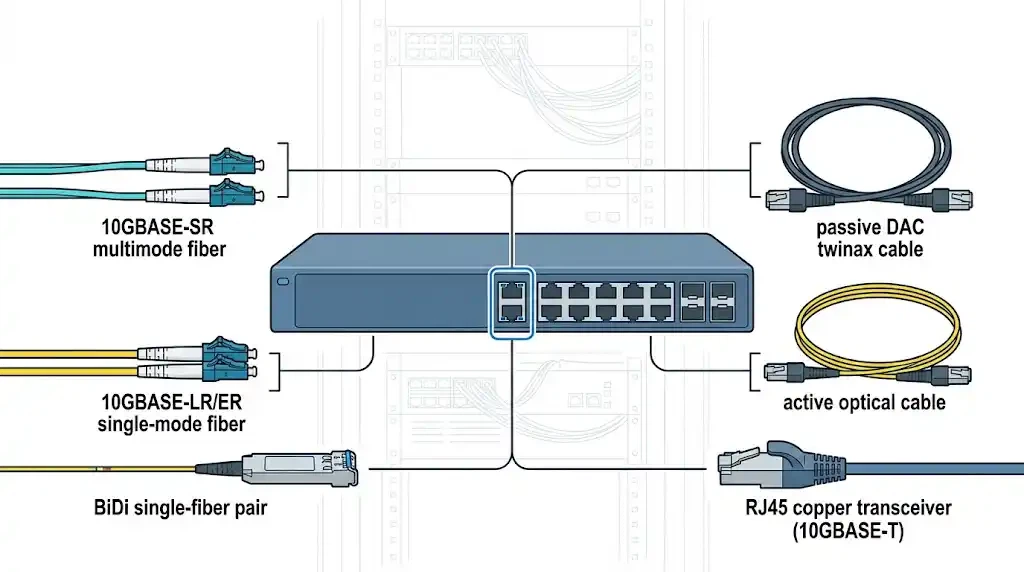 10G SFP+ modul: SR vs LR vs DAC vs RJ45 — Kako odabrati